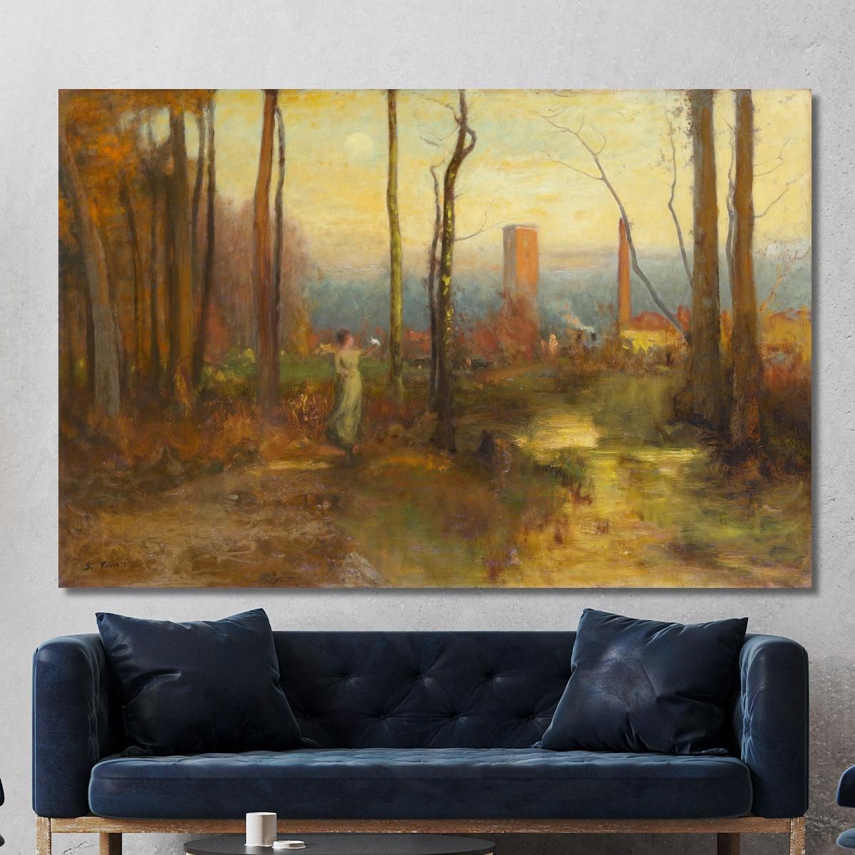 The Mill Stream Montclair New Jersey George Inness gin97 canvas print 