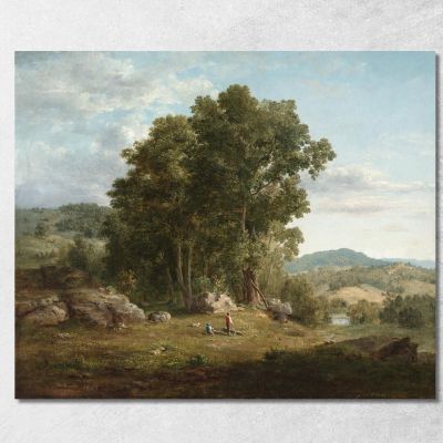 The Wood Chopper George Inness gin104 canvas print 