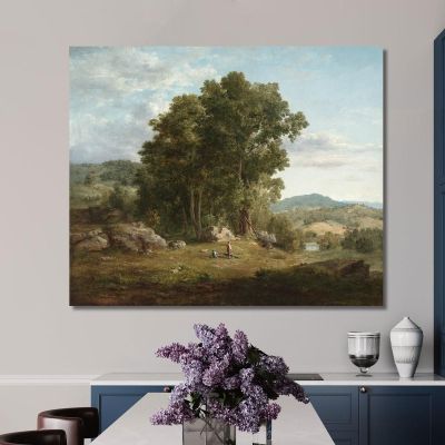 The Wood Chopper George Inness gin104 canvas print 