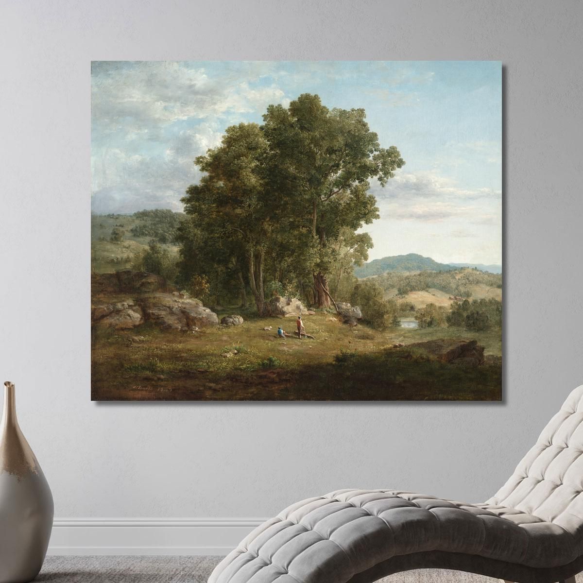 The Wood Chopper George Inness gin104 canvas print 