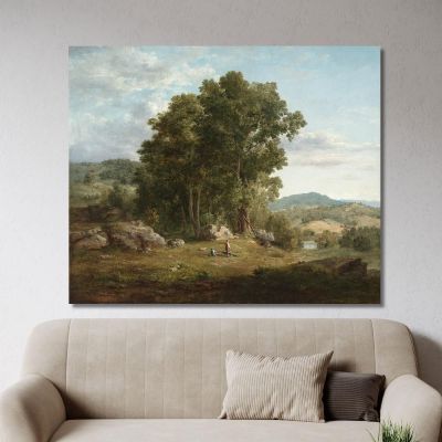 The Wood Chopper George Inness gin104 canvas print 