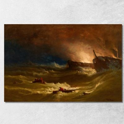 Tragedy At Sea George Inness gin105 canvas print 