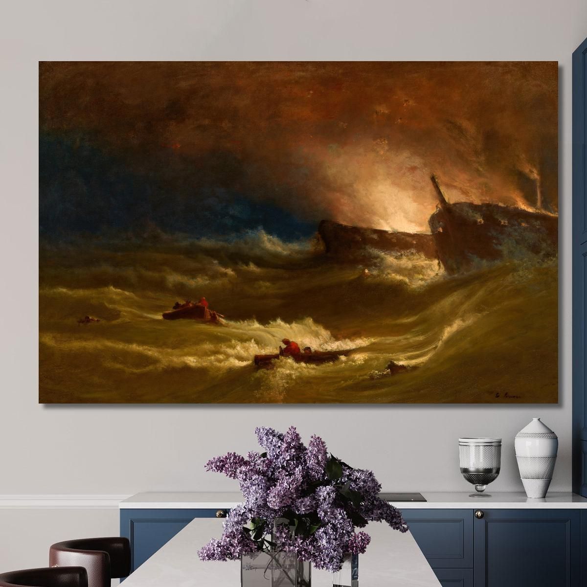 Tragedy At Sea George Inness gin105 canvas print 