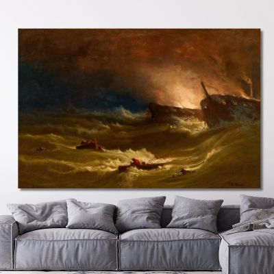 Tragedy At Sea George Inness gin105 canvas print 