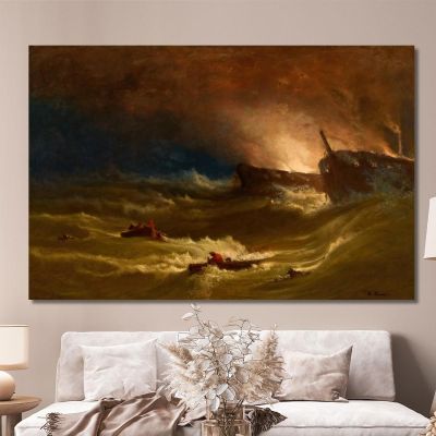 Tragedy At Sea George Inness gin105 canvas print 