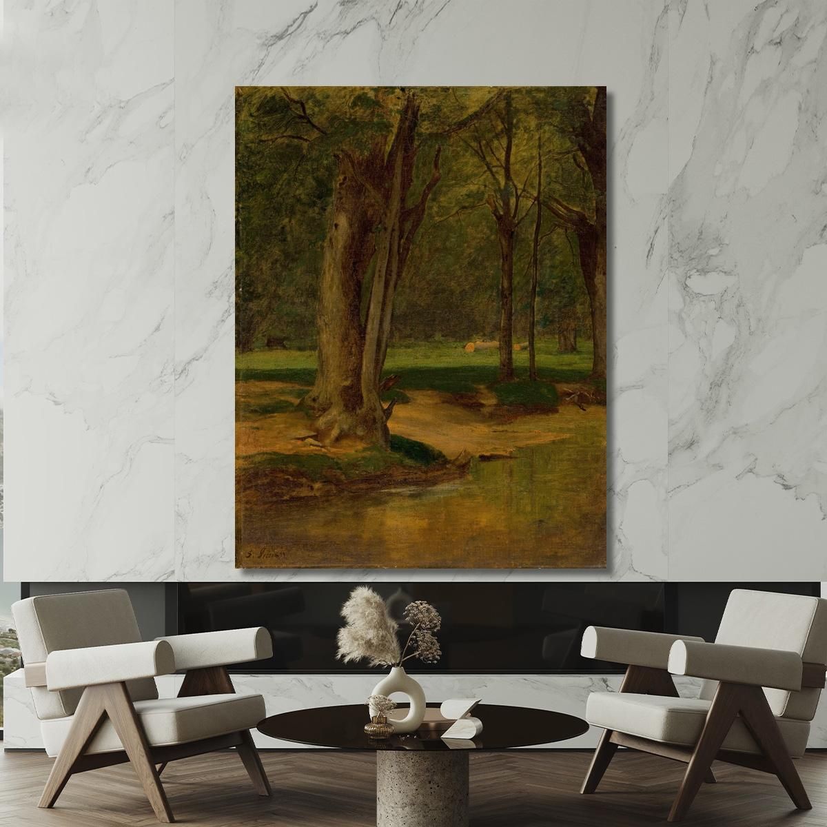 Trout Stream North Conway George Inness gin106 canvas print 
