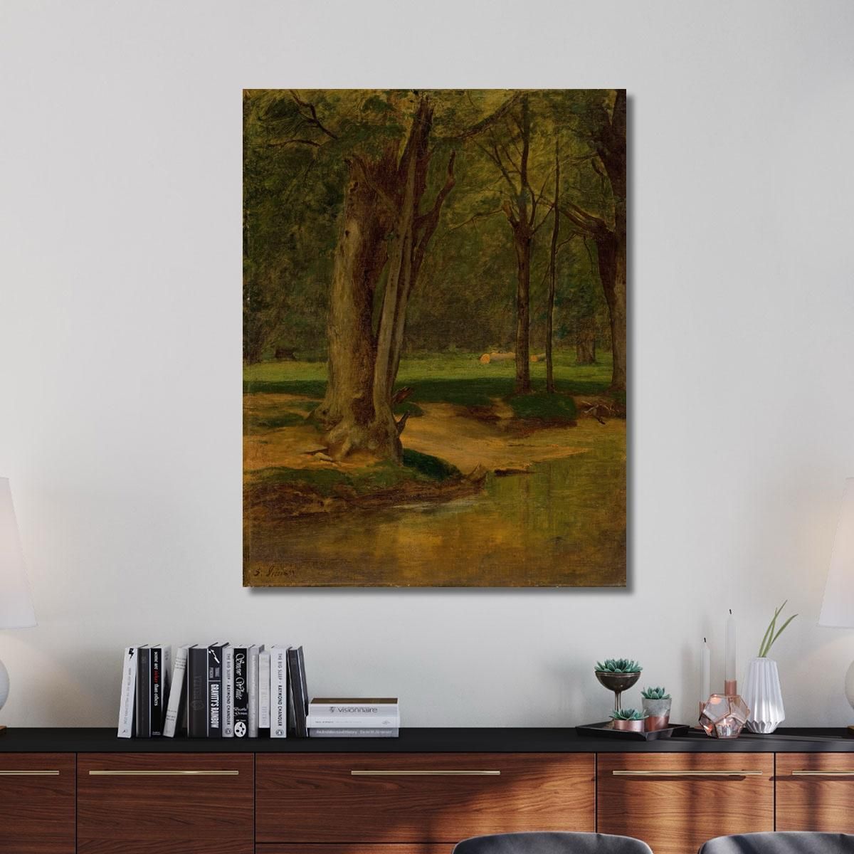Trout Stream North Conway George Inness gin106 canvas print 