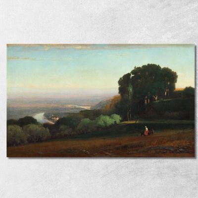View Of The Tiber Near Perugia George Inness gin110 canvas print 