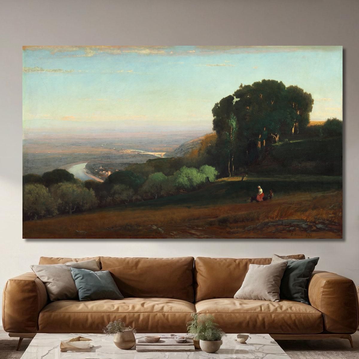 View Of The Tiber Near Perugia George Inness gin110 canvas print 