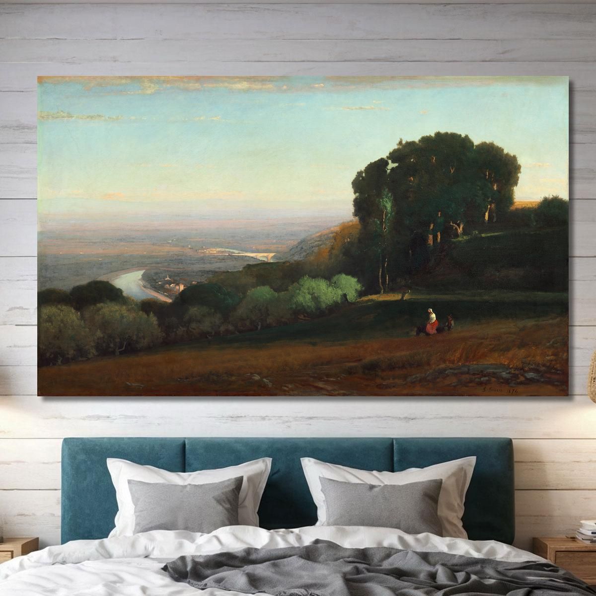 View Of The Tiber Near Perugia George Inness gin110 canvas print 