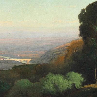 View Of The Tiber Near Perugia George Inness gin110 canvas print