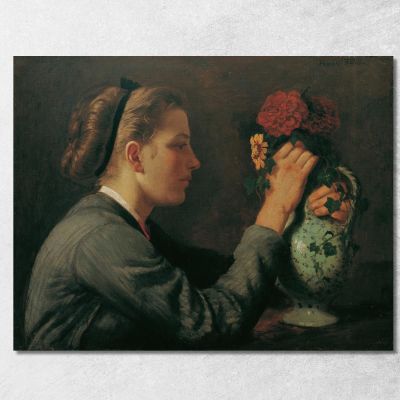 Agathe Thoma The Artist'S Sister Hans Thoma hth4 canvas print 