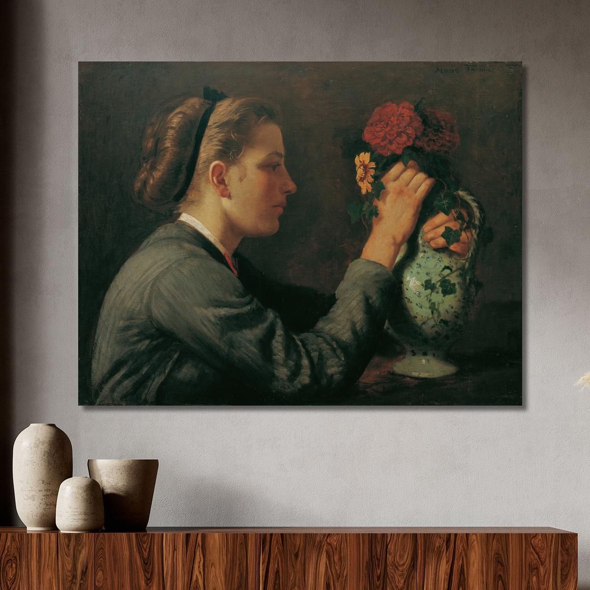 Agathe Thoma The Artist'S Sister Hans Thoma hth4 canvas print 