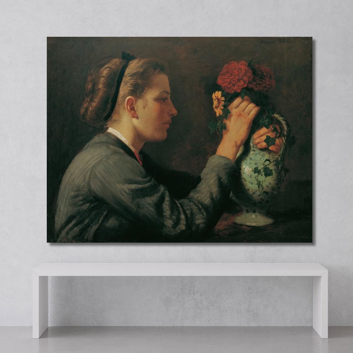 Agathe Thoma The Artist'S Sister Hans Thoma hth4 canvas print 
