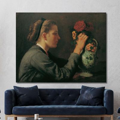 Agathe Thoma The Artist'S Sister Hans Thoma hth4 canvas print 