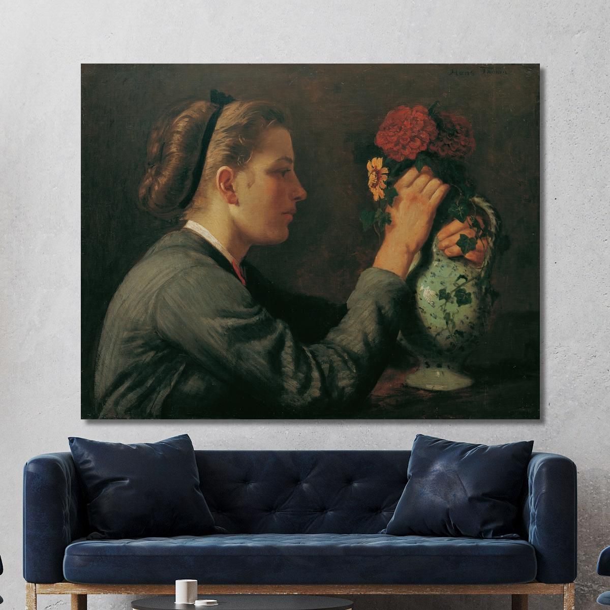 Agathe Thoma The Artist'S Sister Hans Thoma hth4 canvas print 