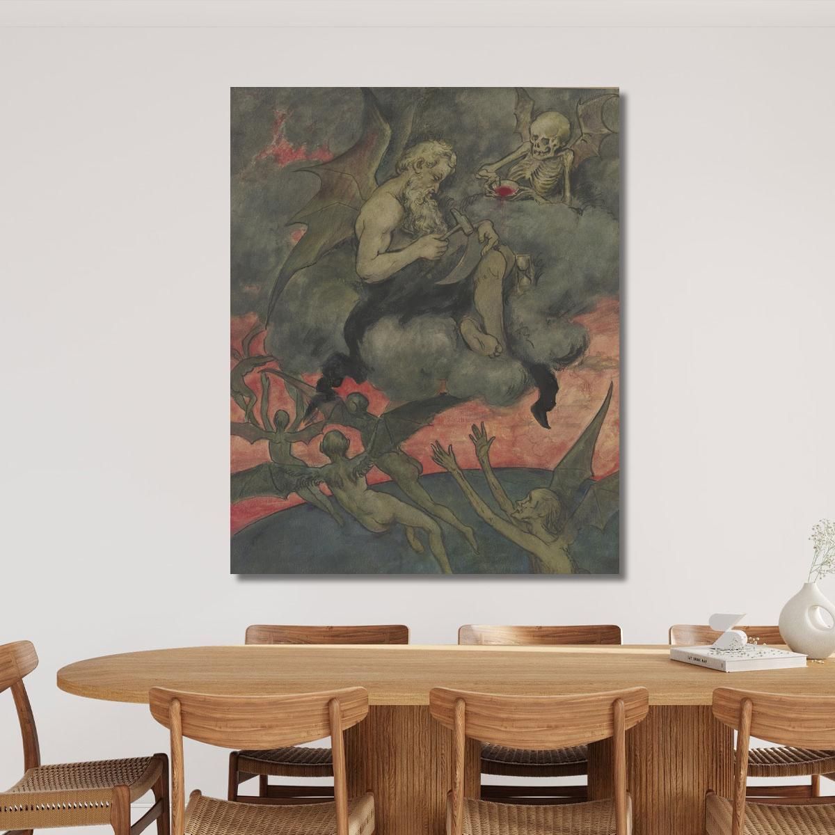 Chronos Sharpens The Scythe Hans Thoma hth21 canvas print 