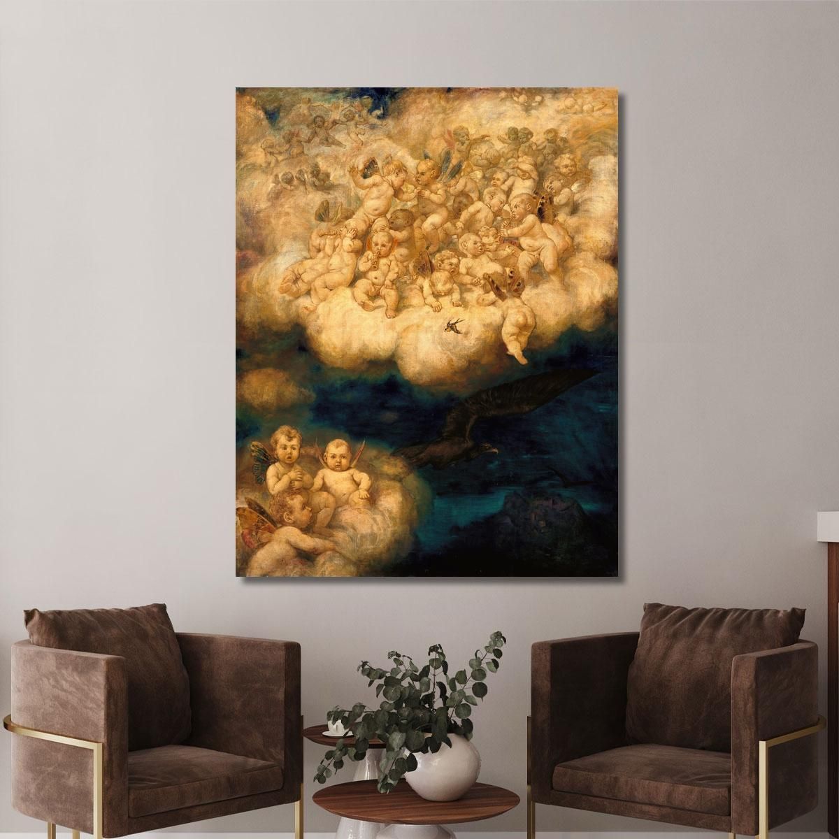 Cloud Of Angels Hans Thoma hth22 canvas print 