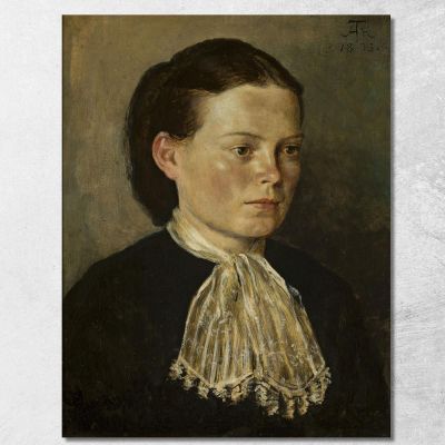 Portrait Of Agathe Artist'S Sister Hans Thoma hth58 canvas print 