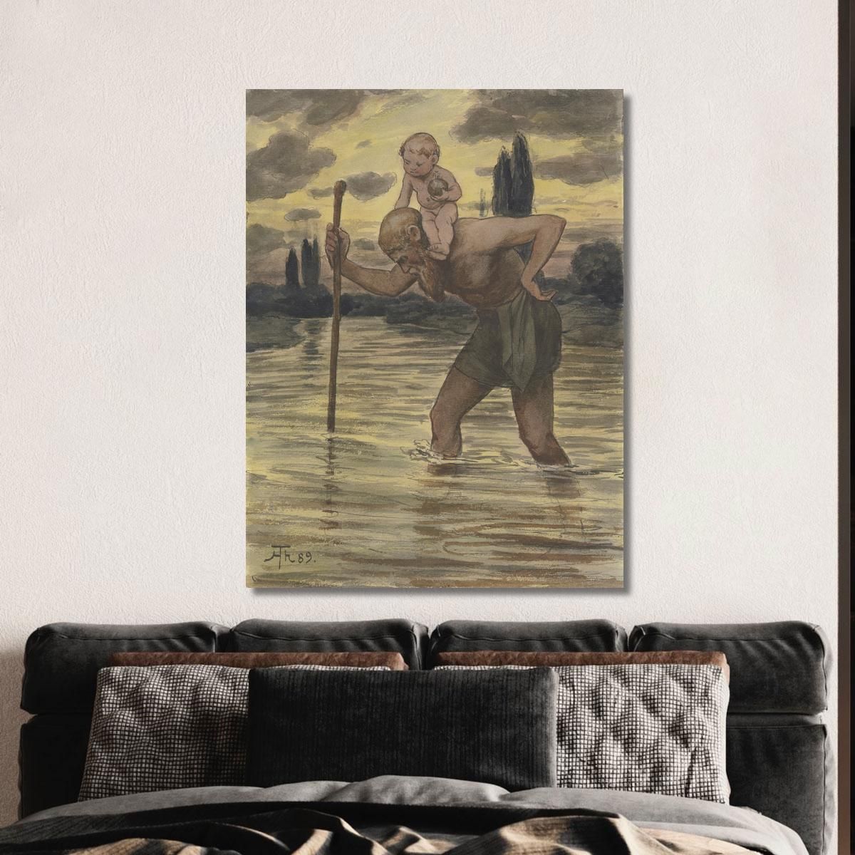Saint Christopher Hans Thoma hth63 canvas print 