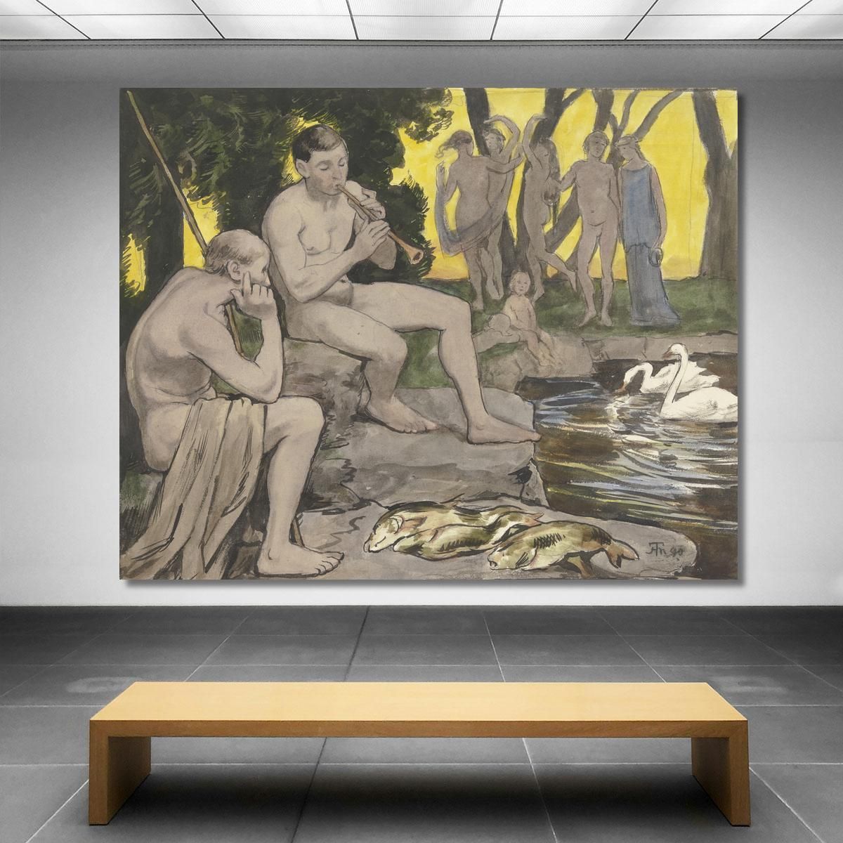 The Elysian Fields: Dancing Nymphs Hans Thoma hth77 canvas print 