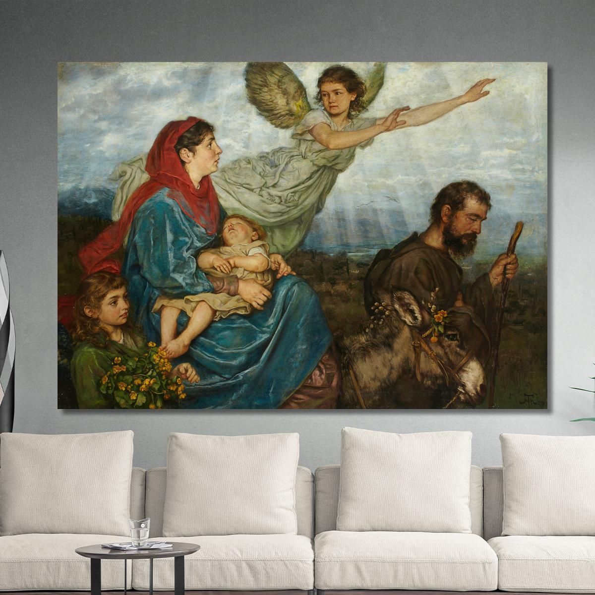 The Flight Into Egypt Hans Thoma hth78 canvas print 