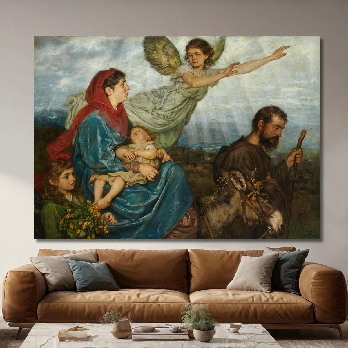The Flight Into Egypt Hans Thoma hth78 canvas print 