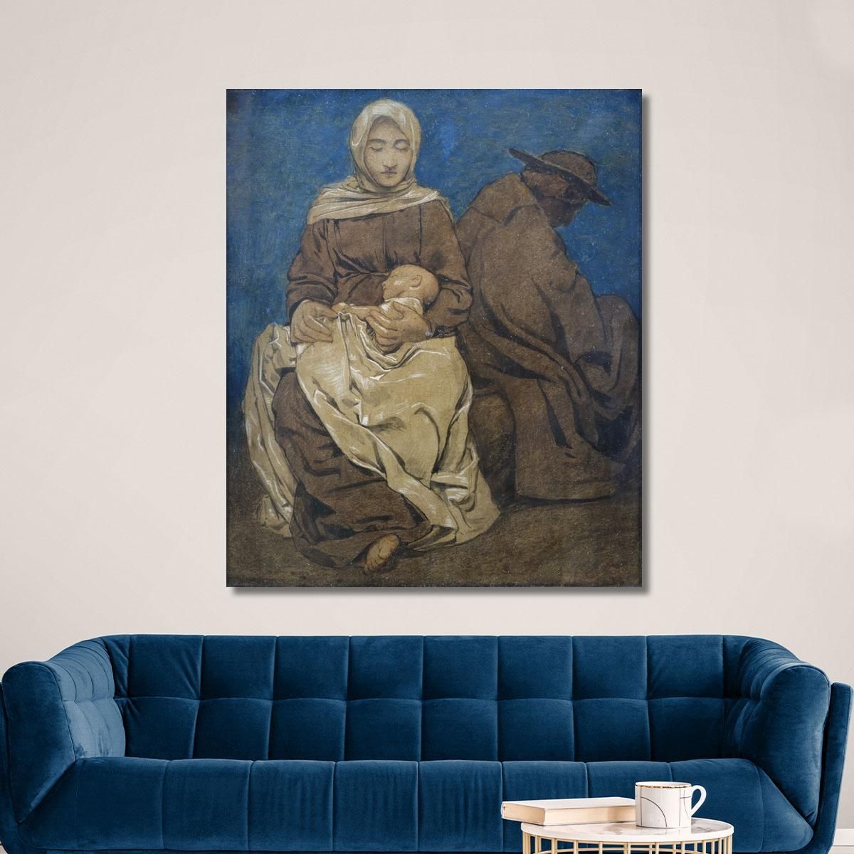 The Rest On The Flight Into Egypt Hans Thoma hth80 canvas print 