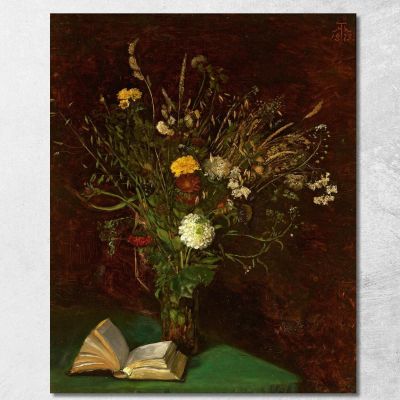 Vase With Flowers Hans Thoma hth86 canvas print 