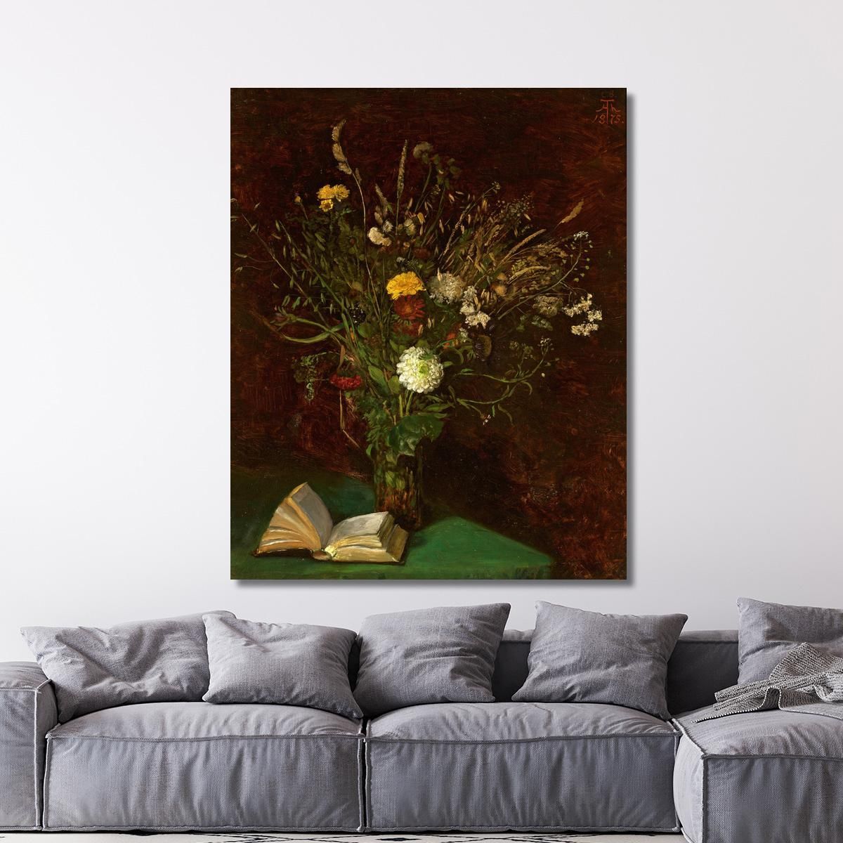 Vase With Flowers Hans Thoma hth86 canvas print 