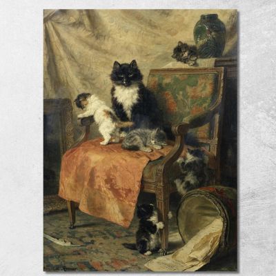 Kittens At Play 2 Henriëtte Ronner-Knip hrk10 canvas print 