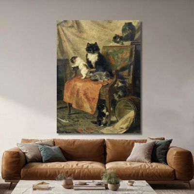 Kittens At Play 2 Henriëtte Ronner-Knip hrk10 canvas print 