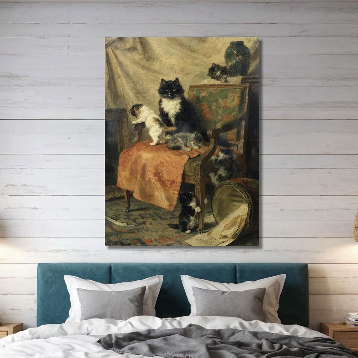 Kittens At Play 2 Henriëtte Ronner-Knip hrk10 canvas print 