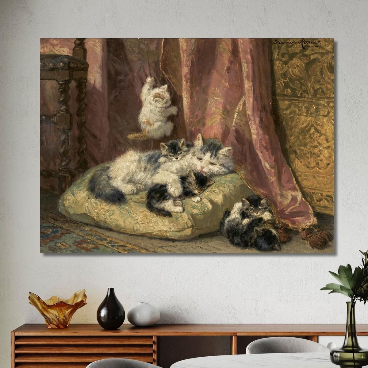 Kittens At Play 4 Henriëtte Ronner-Knip hrk12 canvas print 