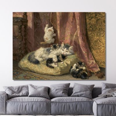 Kittens At Play 4 Henriëtte Ronner-Knip hrk12 canvas print 