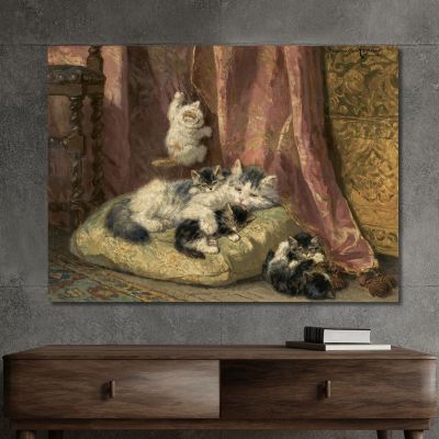 Kittens At Play 4 Henriëtte Ronner-Knip hrk12 canvas print 