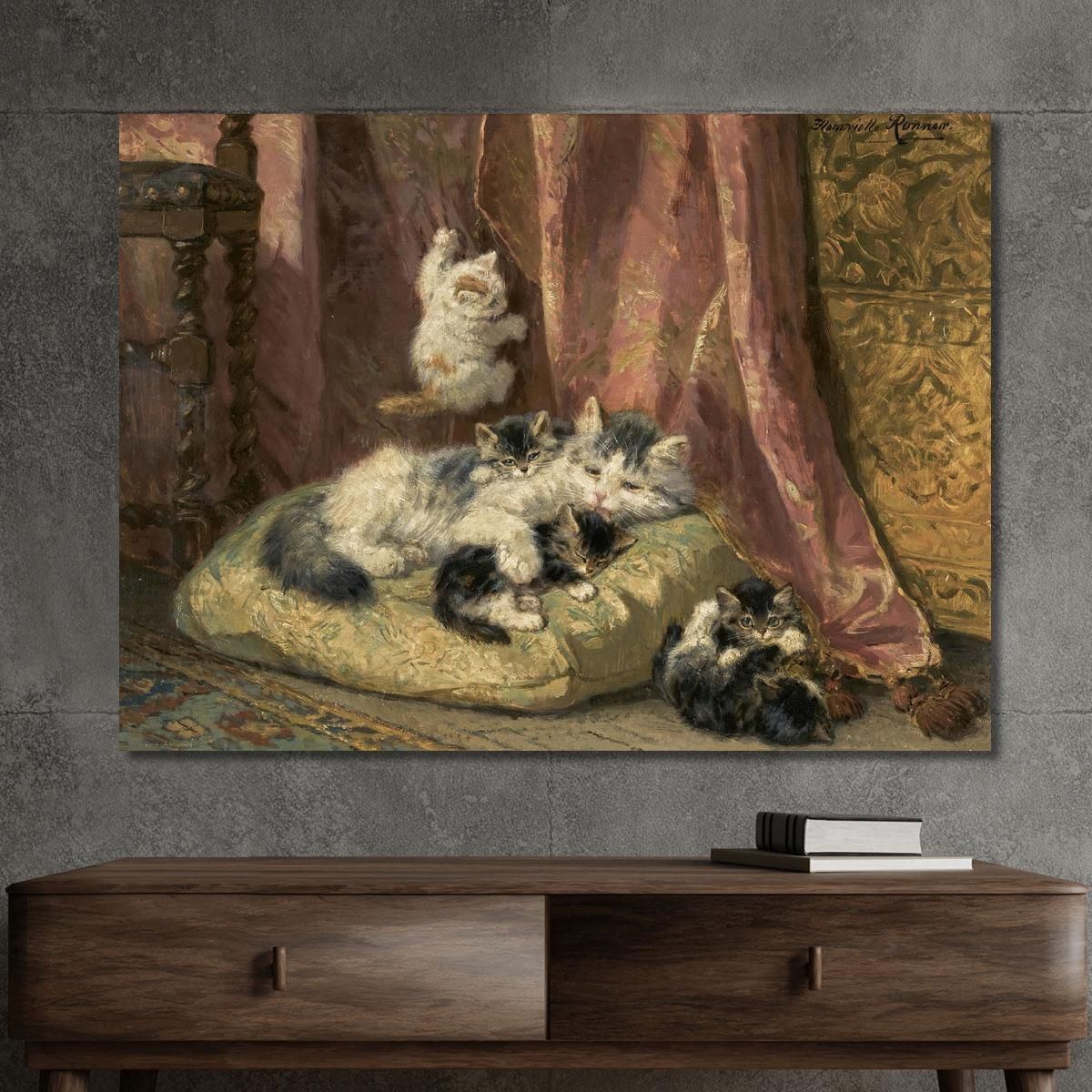 Kittens At Play 4 Henriëtte Ronner-Knip hrk12 canvas print 