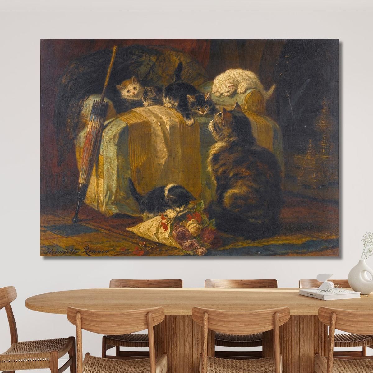 Kittens At Play Henriëtte Ronner-Knip hrk13 canvas print 