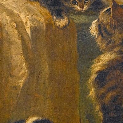 Kittens At Play Henriëtte Ronner-Knip hrk13 canvas print