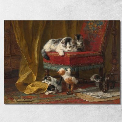 Mother'S Pride 3 Henriëtte Ronner-Knip hrk15 canvas print 