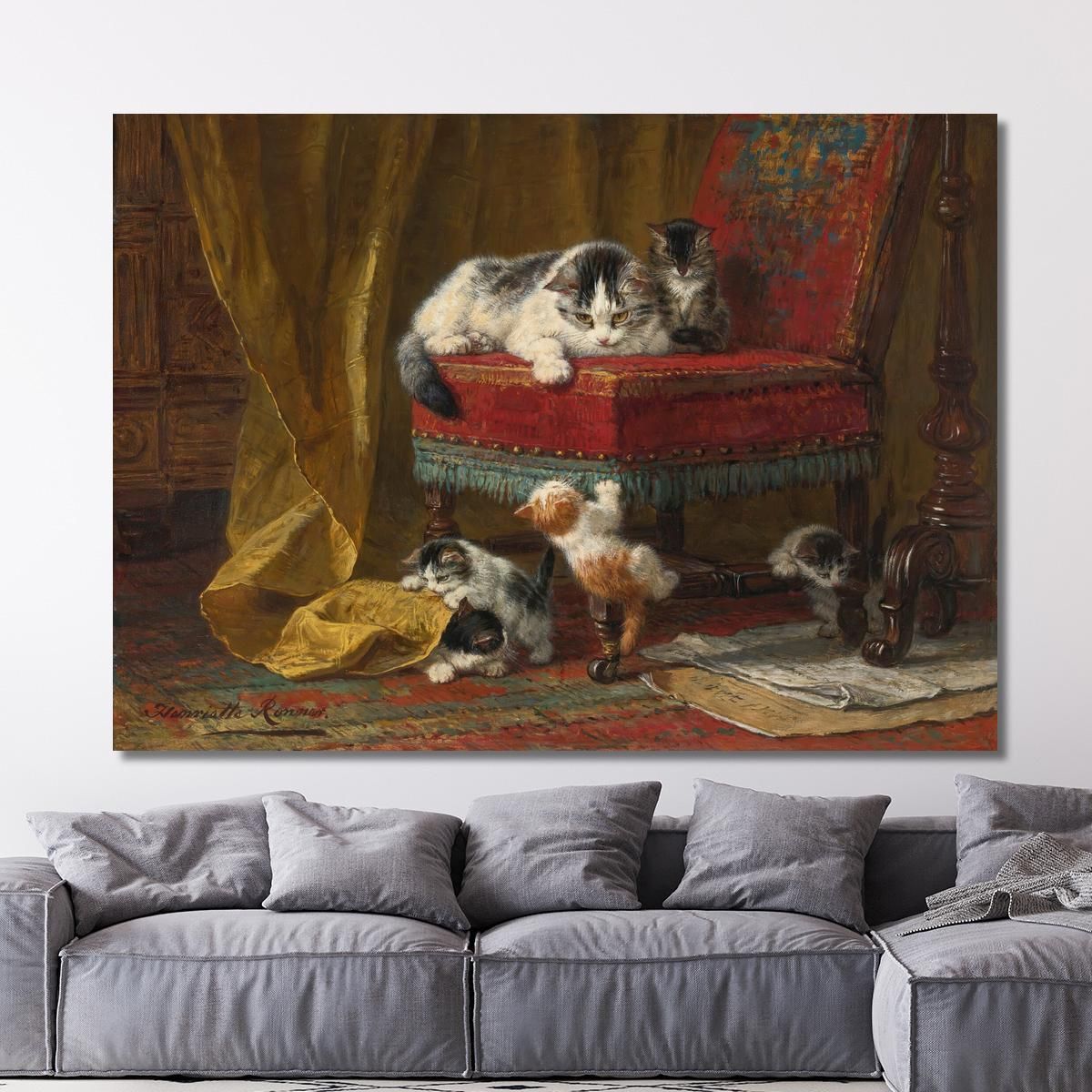 Mother'S Pride 3 Henriëtte Ronner-Knip hrk15 canvas print 