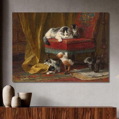 Mother'S Pride 3 Henriëtte Ronner-Knip hrk15 canvas print 