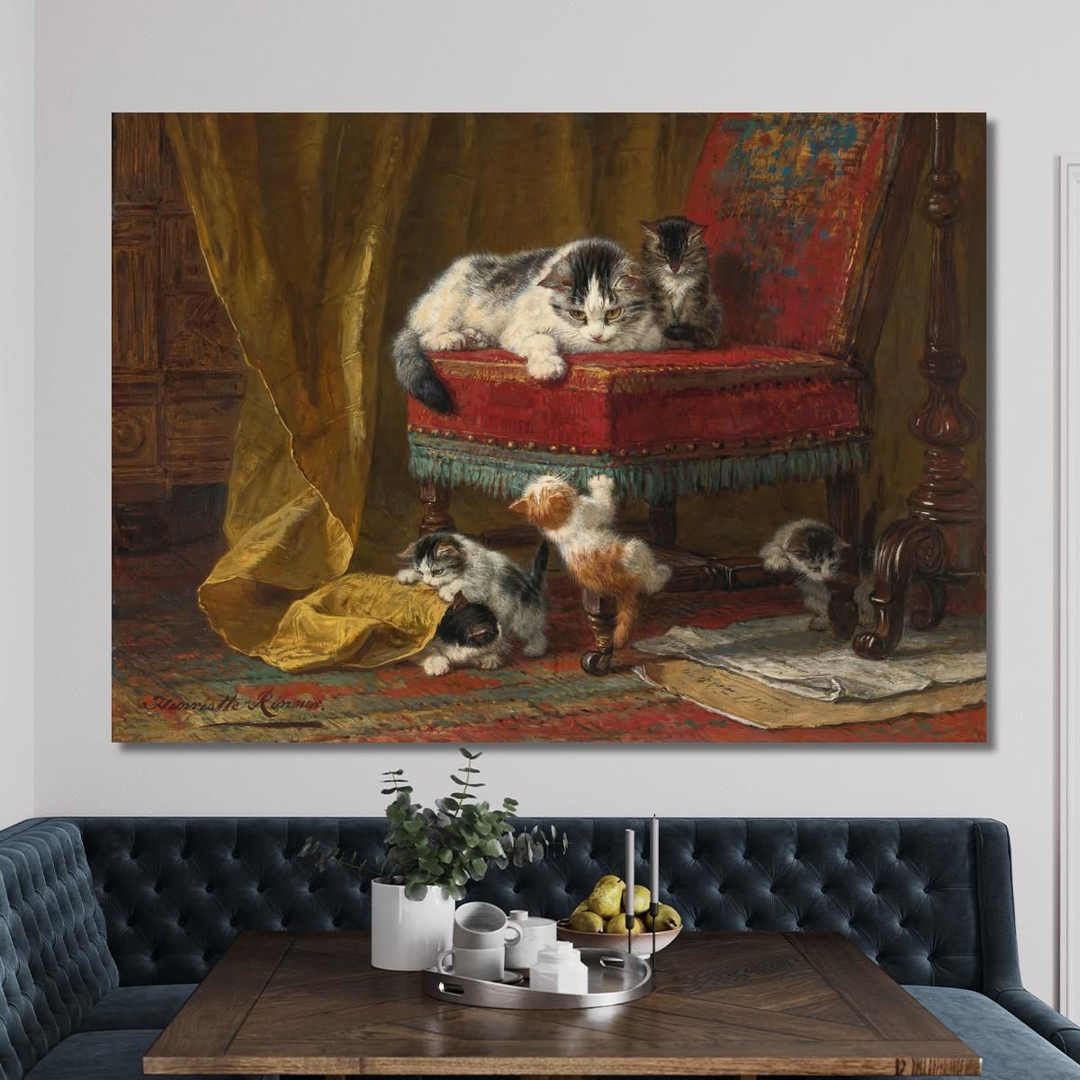 Mother'S Pride 3 Henriëtte Ronner-Knip hrk15 canvas print 