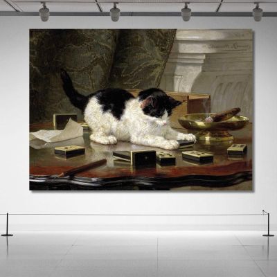 The Cat At Play Henriëtte Ronner-Knip hrk18 canvas print 