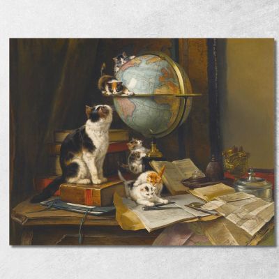 The Globetrotters Henriëtte Ronner-Knip hrk19 canvas print 