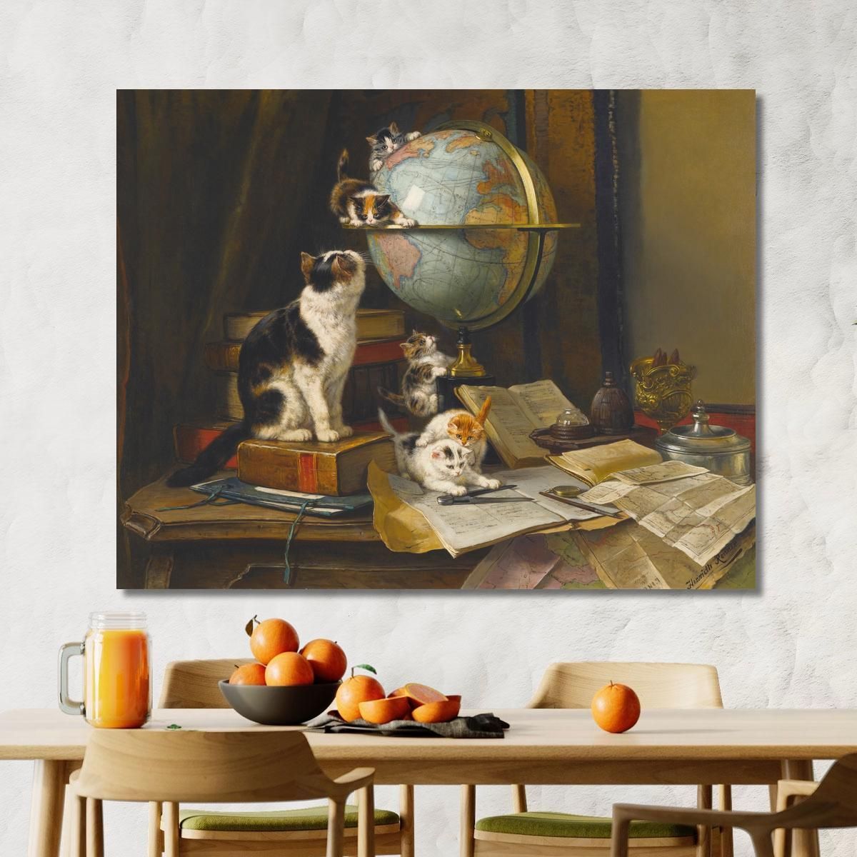 The Globetrotters Henriëtte Ronner-Knip hrk19 canvas print 