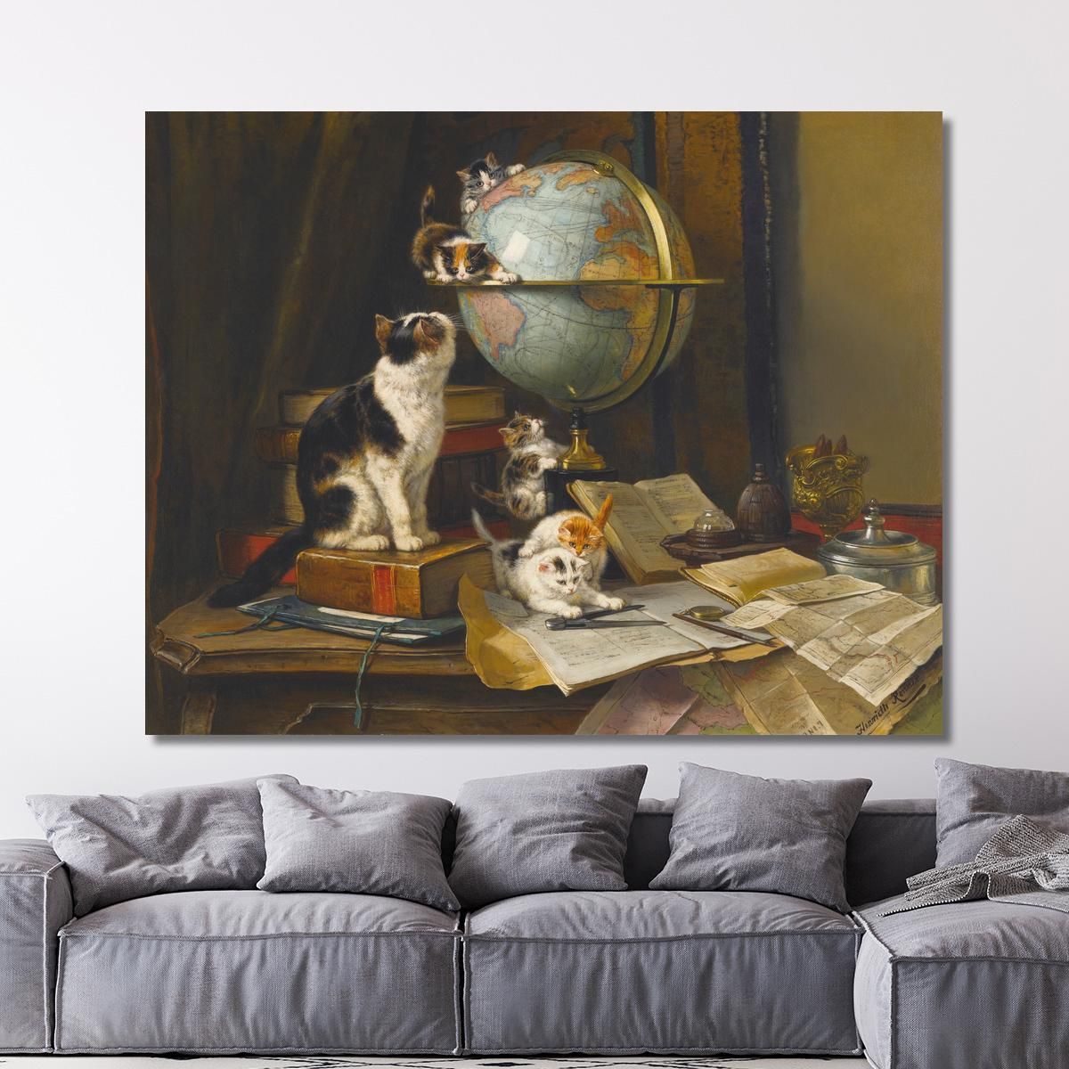 The Globetrotters Henriëtte Ronner-Knip hrk19 canvas print 