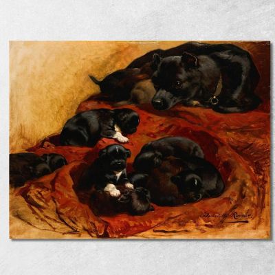 The Proud Mother Henriëtte Ronner-Knip hrk23 canvas print 