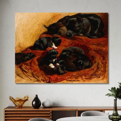 The Proud Mother Henriëtte Ronner-Knip hrk23 canvas print 