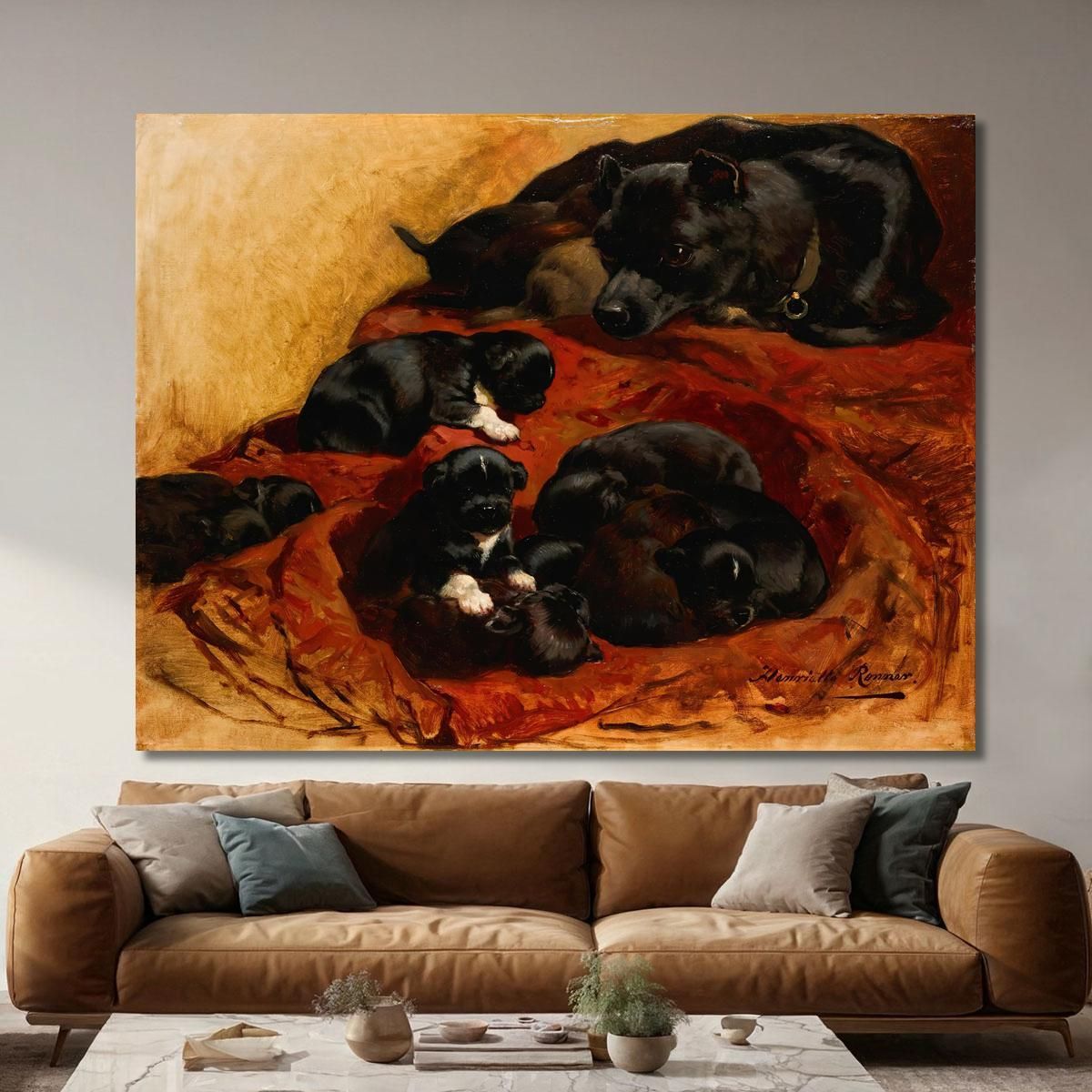 The Proud Mother Henriëtte Ronner-Knip hrk23 canvas print 